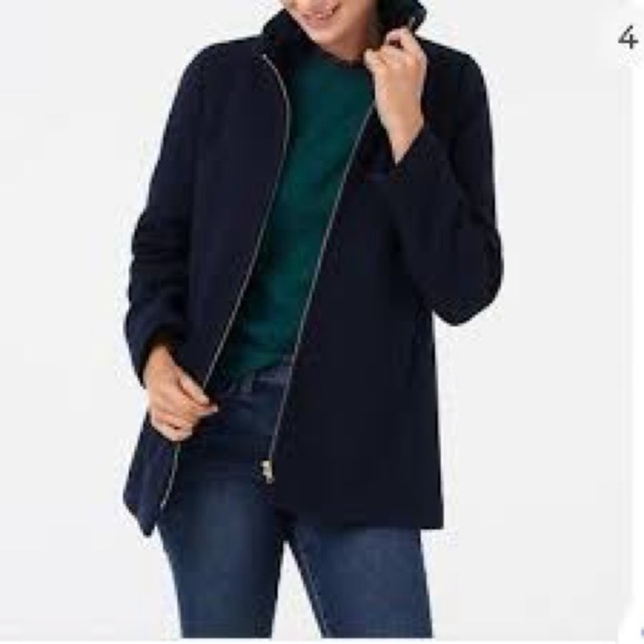 J.Crew Women's Village Coat Wool AB457Navy